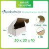 Hộp carton nắp gài 30x20x10