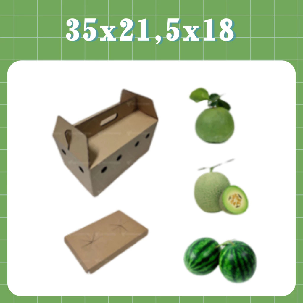 60x24x38 – Combo 5 thùng carton có quai đựng gà có lỗ thông thoáng
